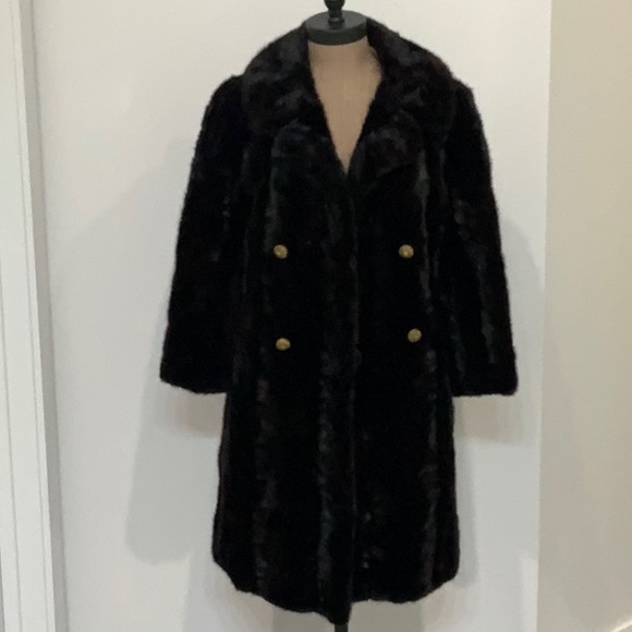 Mink coat red mink herring bone pattern - Picture 1 of 16